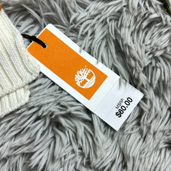 NWT Timberland tan/brown buffalo plaid scarf - Picture 3 of 7